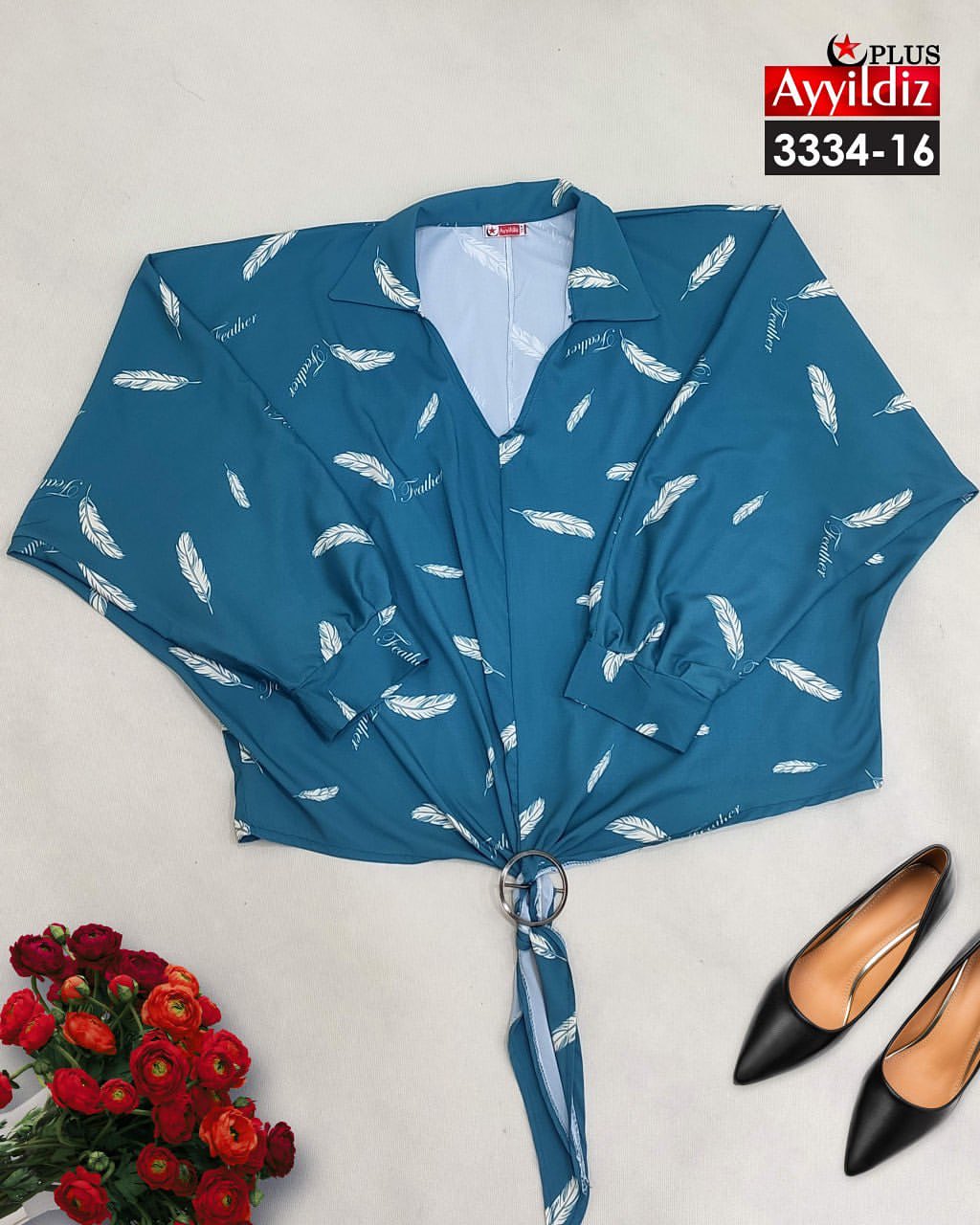 شومیز مجلسی زنانه سایز بزرگ کد 7_3334