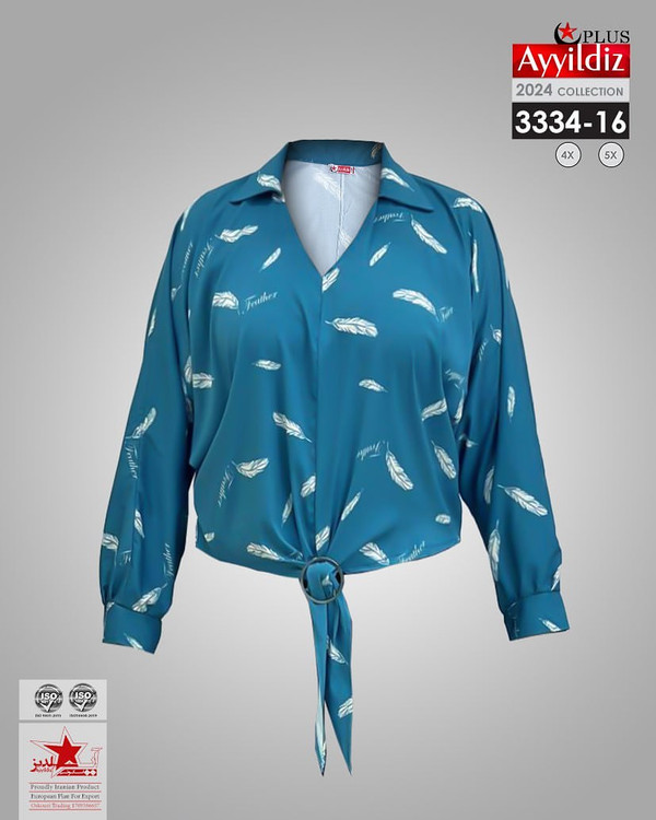 شومیز مجلسی زنانه سایز بزرگ کد 7_3334