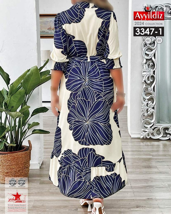 پیراهن مجلسی زنانه سایز بزرگ کد 3347