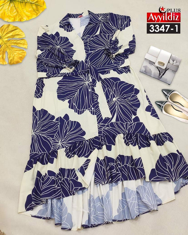 پیراهن مجلسی زنانه سایز بزرگ کد 3347