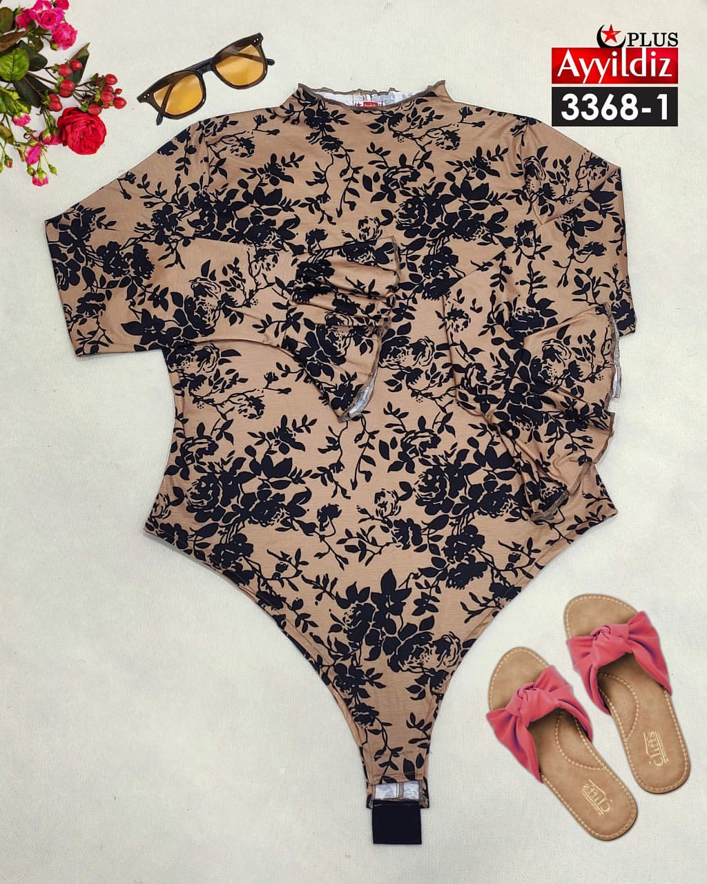 بادی نخی زنانه سایز بزرگ کد 3368