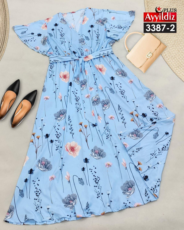 پیراهن مجلسی زنانه سایز بزرگ کد 3387