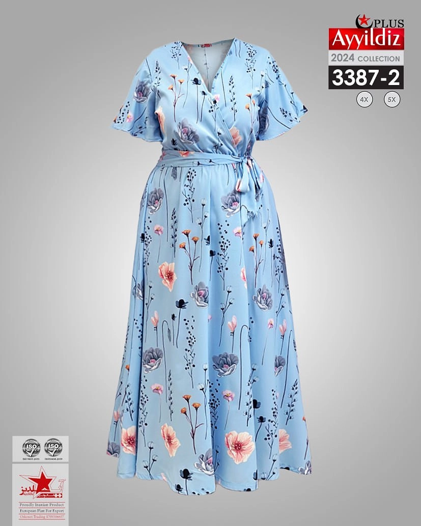 پیراهن مجلسی زنانه سایز بزرگ کد 3387