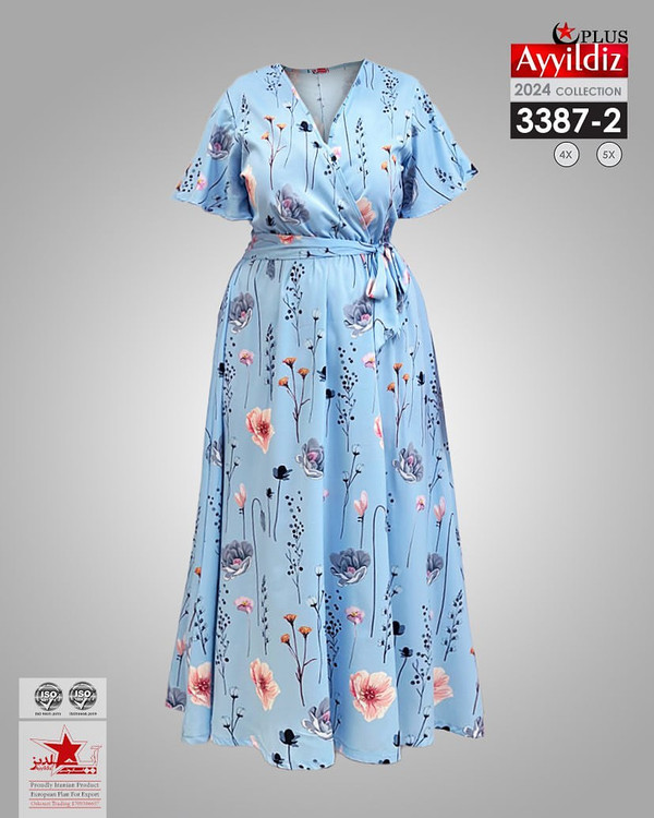 پیراهن مجلسی زنانه سایز بزرگ کد 3387