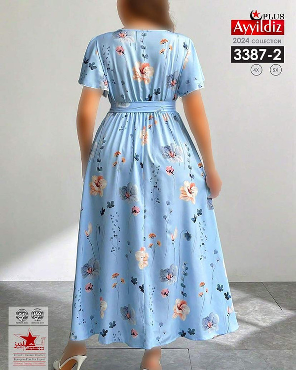 پیراهن مجلسی زنانه سایز بزرگ کد 3387