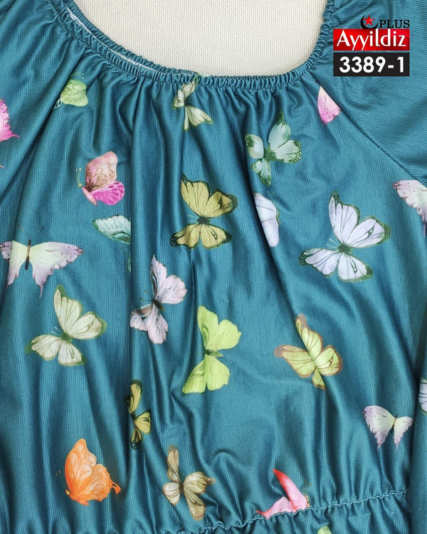 پیراهن یقه یه وری زنانه سایز بزرگ کد 3389