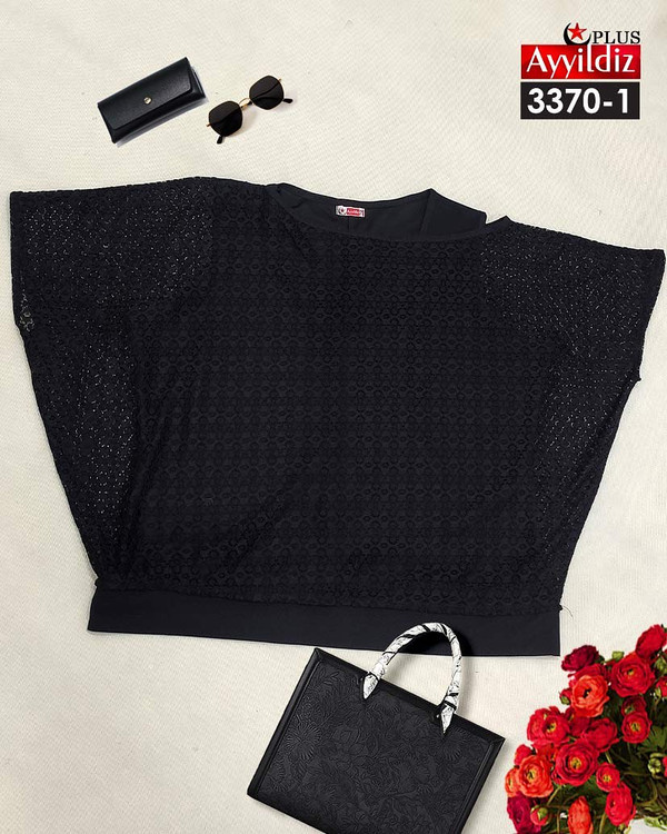 شومیز مجلسی یقه یه وری زنانه سایز بزرگ کد 3370