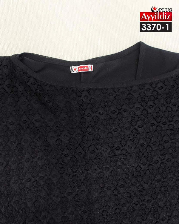 شومیز مجلسی یقه یه وری زنانه سایز بزرگ کد 3370