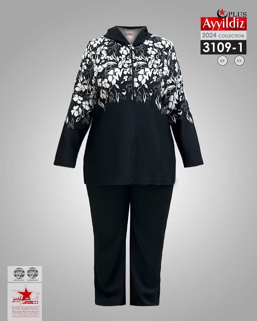 ست سیوشرت شلوار سایز بزرگ کد 3109