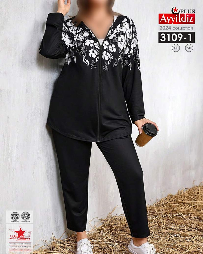 ست سیوشرت شلوار سایز بزرگ کد 3109