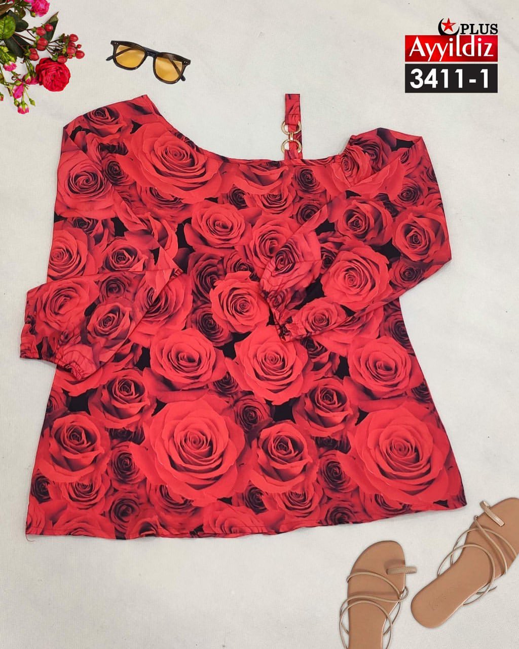 شومیز زنانه مجلسی سایز بزرگ کد ٣۴١١