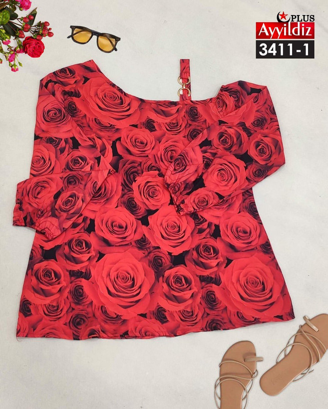 شومیز زنانه مجلسی سایز بزرگ کد ٣۴١١