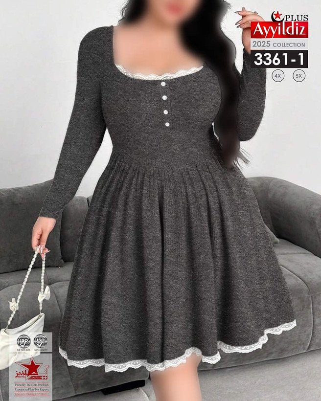 تونیک عروسکی زنانه سایز بزرگ کد 3361