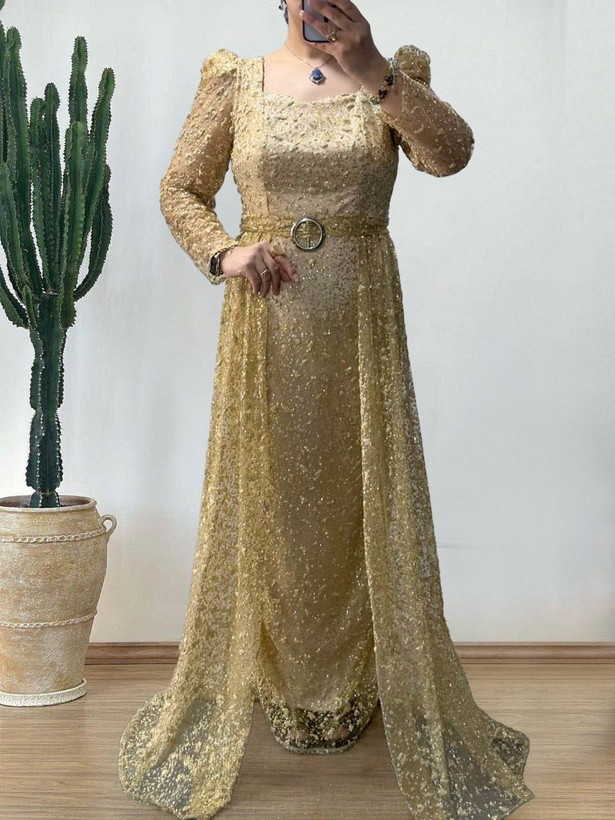 لباس مجلسی و شب ماکسی مدل گندم ٢