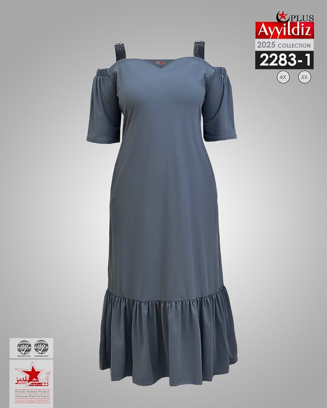 پیراهن مجلسی زنانه سایز بزرگ کد ٢٢٨٣