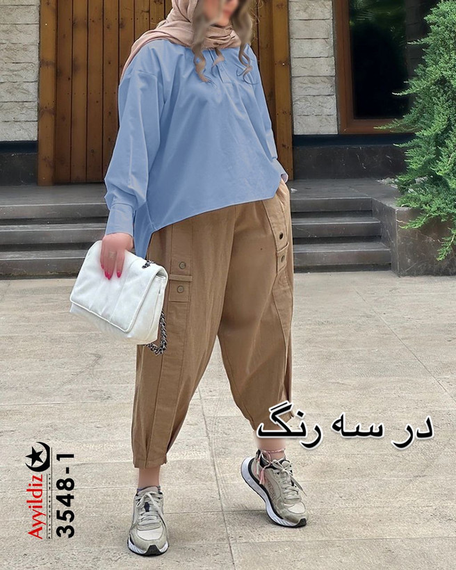 شومیز /مانتو خنک زنانه سایز بزرگ کد 3548