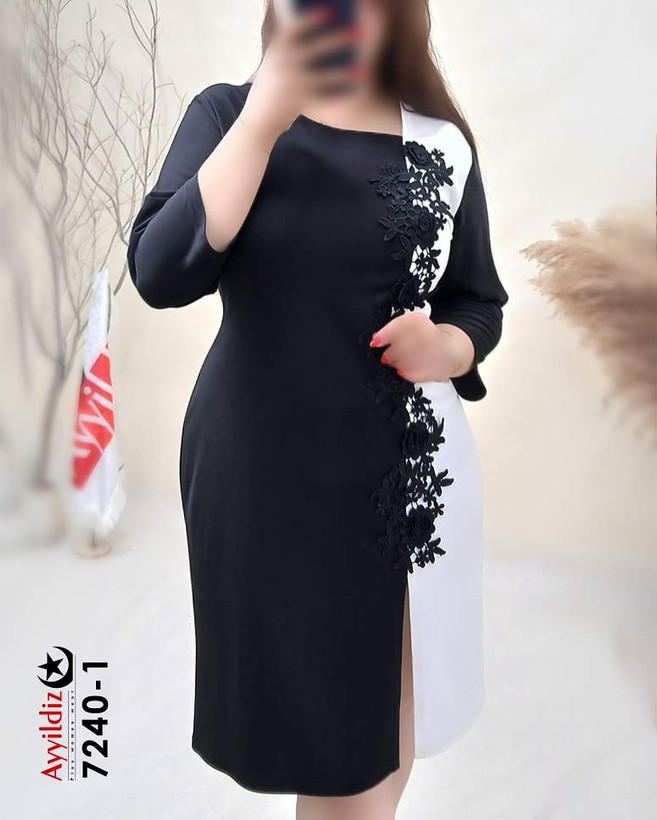پیراهن مجلسی زنانه سایز بزرگ کد 7240 (سفارشی دوز)