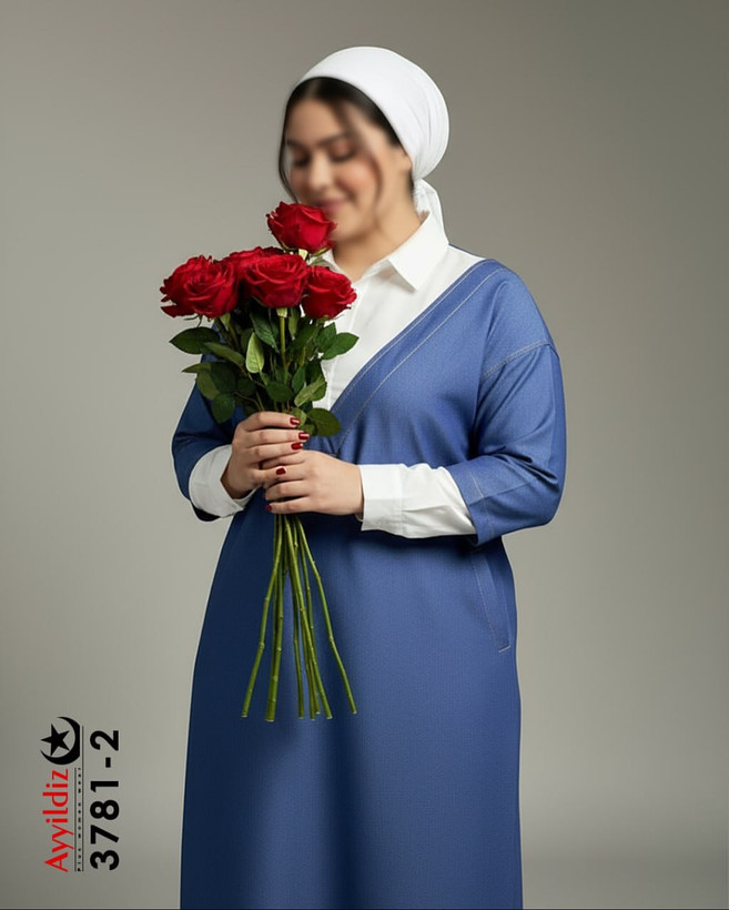 پیراهن/مانتو زنانه سایز بزرگ مدل کد ٣٧٨١