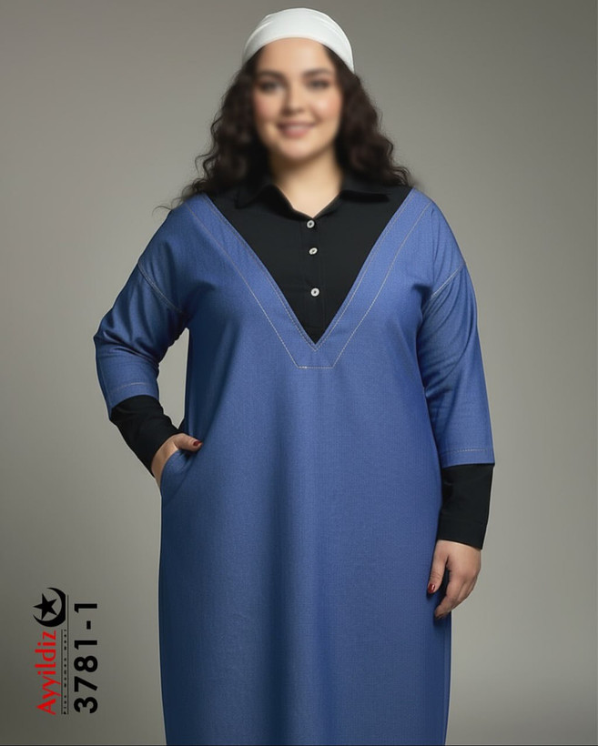 پیراهن/مانتو زنانه سایز بزرگ مدل کد ٣٧٨١