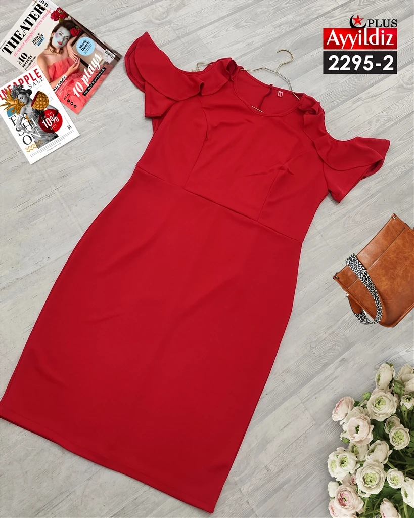 تونیک مجلسی سرشانه باز بیگ سایز کد 2295