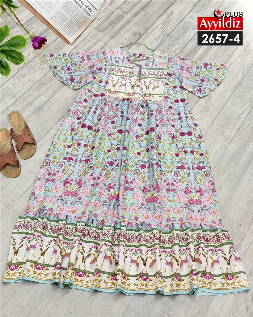 پیراهن ساحلی زنانه سایز بزرگ کد 2657