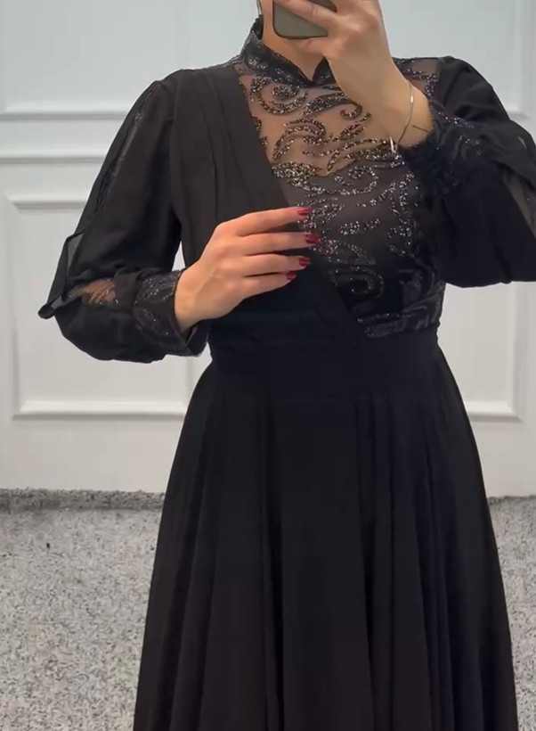 پیراهن زنانه مجلسی و شب ماکسی مدل پاریس