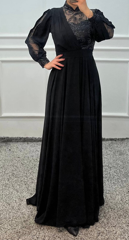 پیراهن زنانه مجلسی و شب ماکسی مدل پاریس
