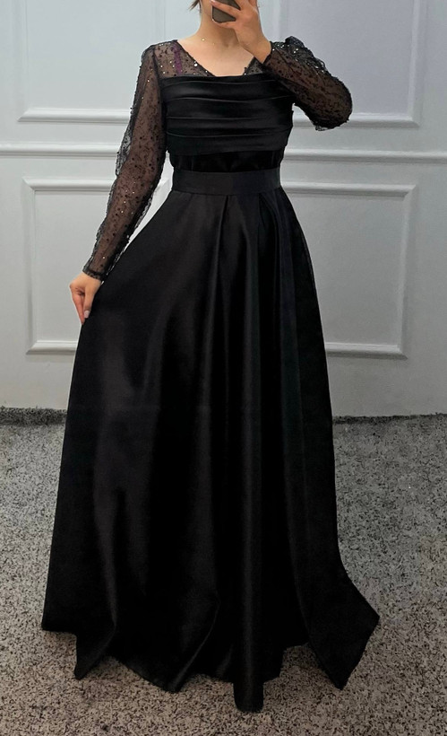 پیراهن زنانه مجلسی و شب ماکسی مدل ثمین