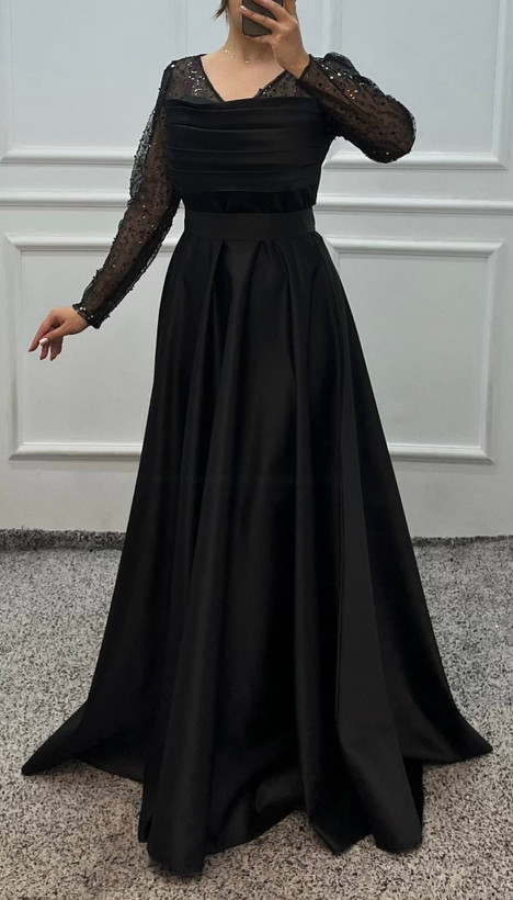 پیراهن زنانه مجلسی و شب ماکسی مدل ثمین
