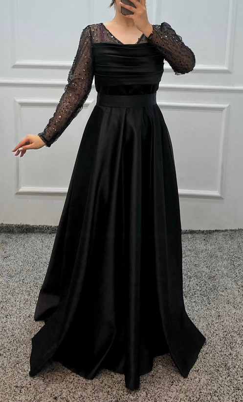 پیراهن زنانه مجلسی و شب ماکسی مدل ثمین