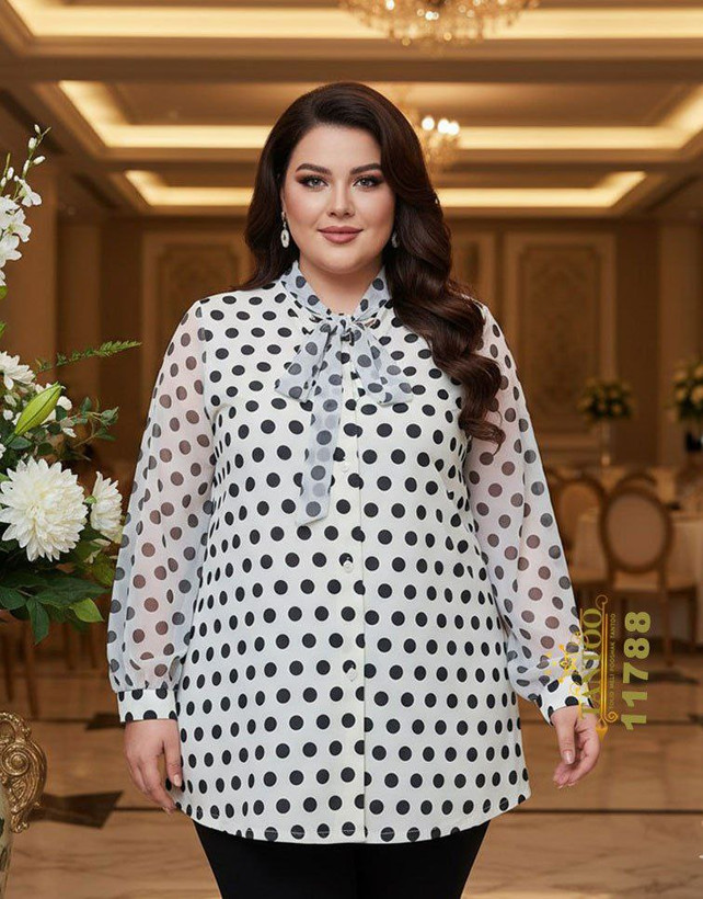 شومیز زنانه مجلسی سایز بزرگ کد ۱۱۷۸۸