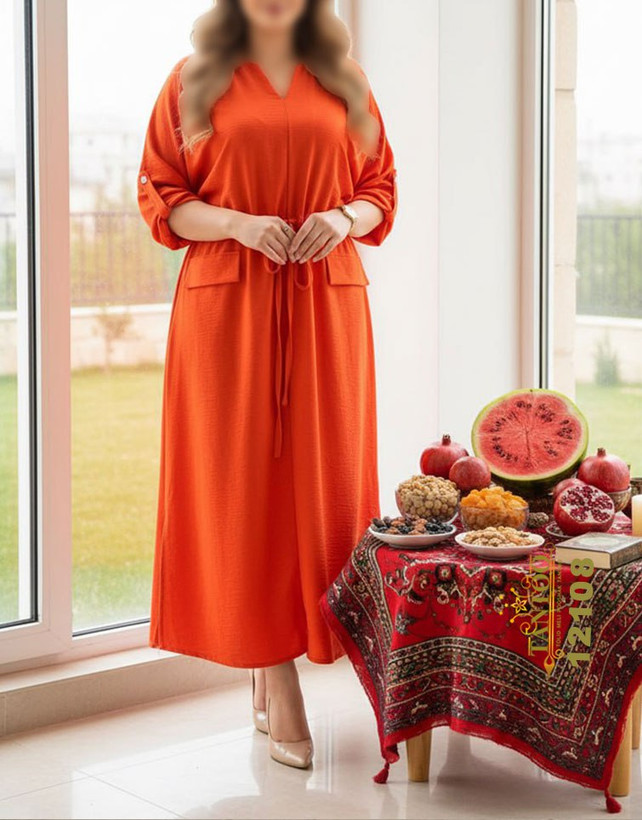 پیراهن مجلسی زنانه سایز بزرگ کد ۱۲۱۰۸