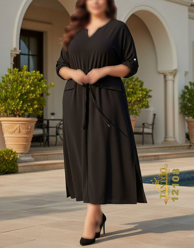 پیراهن مجلسی زنانه سایز بزرگ کد ۱۲۱۰۸