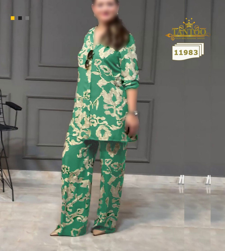 ست شومیز شلوار مجلسی زنانه سایز بزرگ کد ۱۱۹۸۳