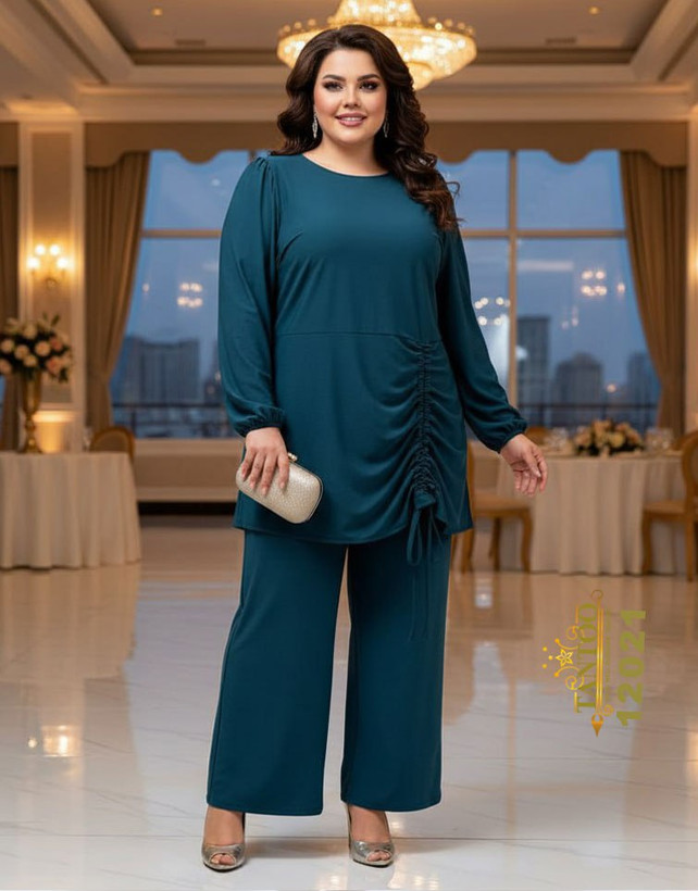 ست بلوز و شلوار زنانه مجلسی سایز بزرگ کد ۱۲۰۲۱