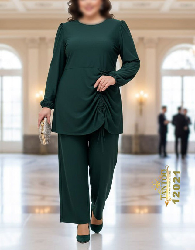 ست بلوز و شلوار زنانه مجلسی سایز بزرگ کد ۱۲۰۲۱