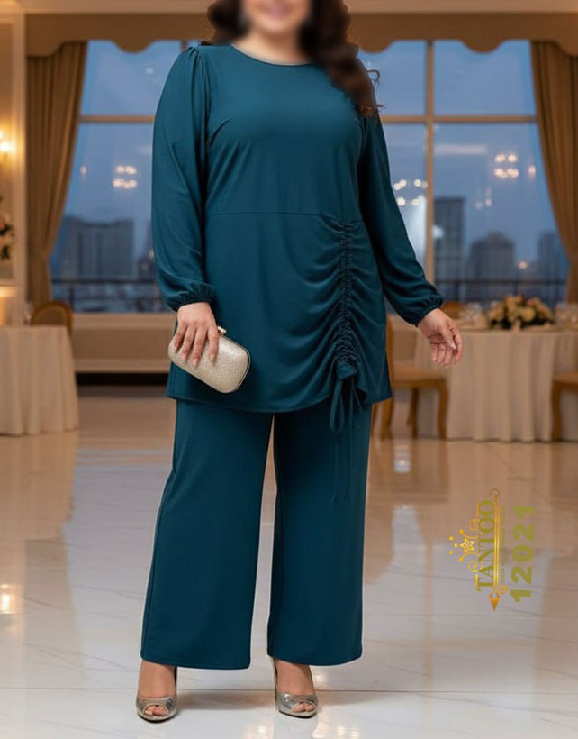 ست بلوز و شلوار زنانه مجلسی سایز بزرگ کد ۱۲۰۲۱