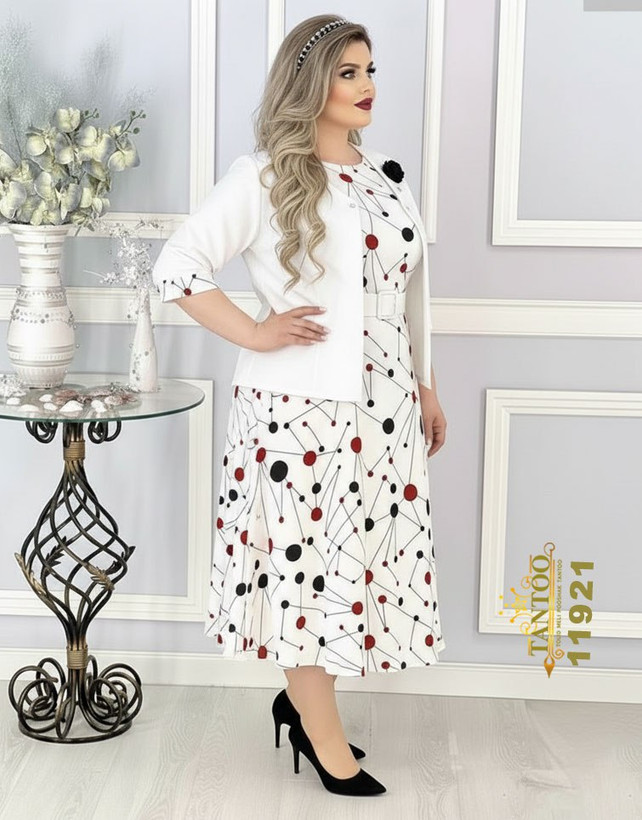 ست سارافن کت زنانه مجلسی سایز بزرگ کد ۱۱۹۲۱