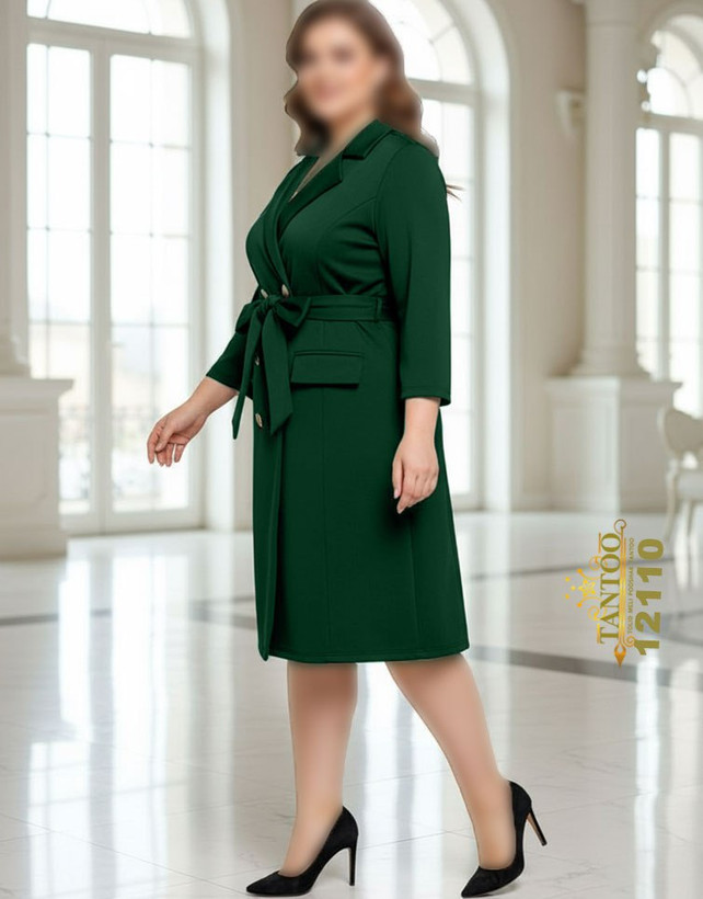 پیراهن مانتویی زنانه مجلسی سایز بزرگ کد ۱۲۱۱۰