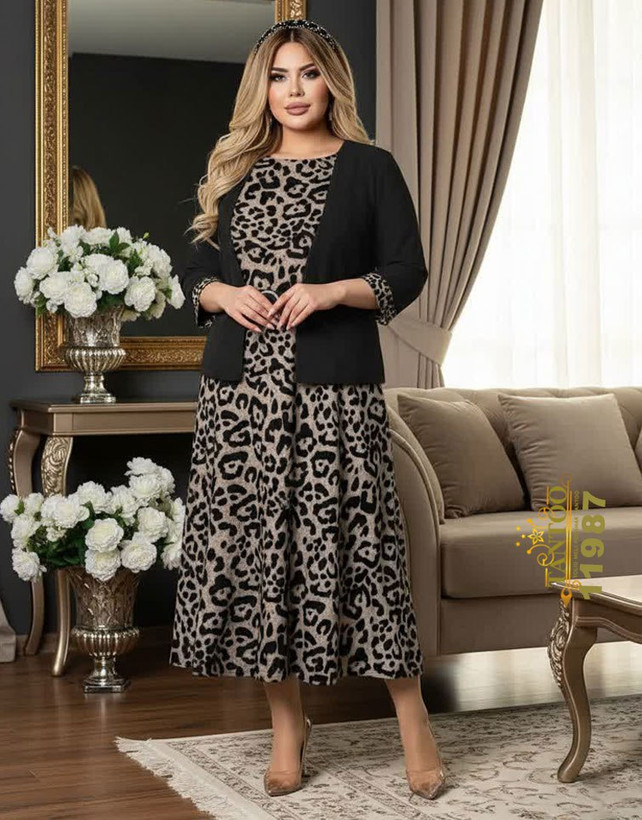 ست سارافن کت زنانه مجلسی سایز بزرگ کد ۱۱۹۸۷