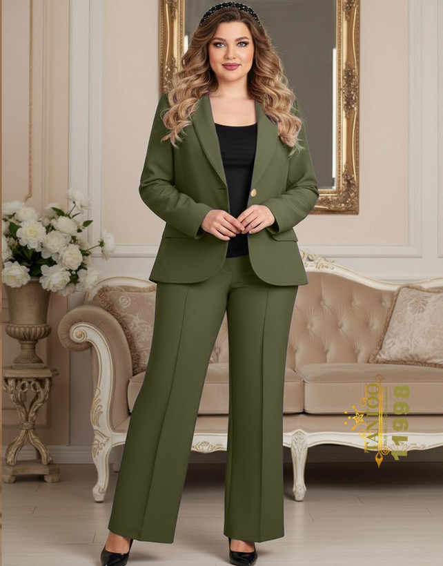 ست کت و شلوار زنانه مجلسی شیک سایز بزرگ کد ۱۱۹۹۸