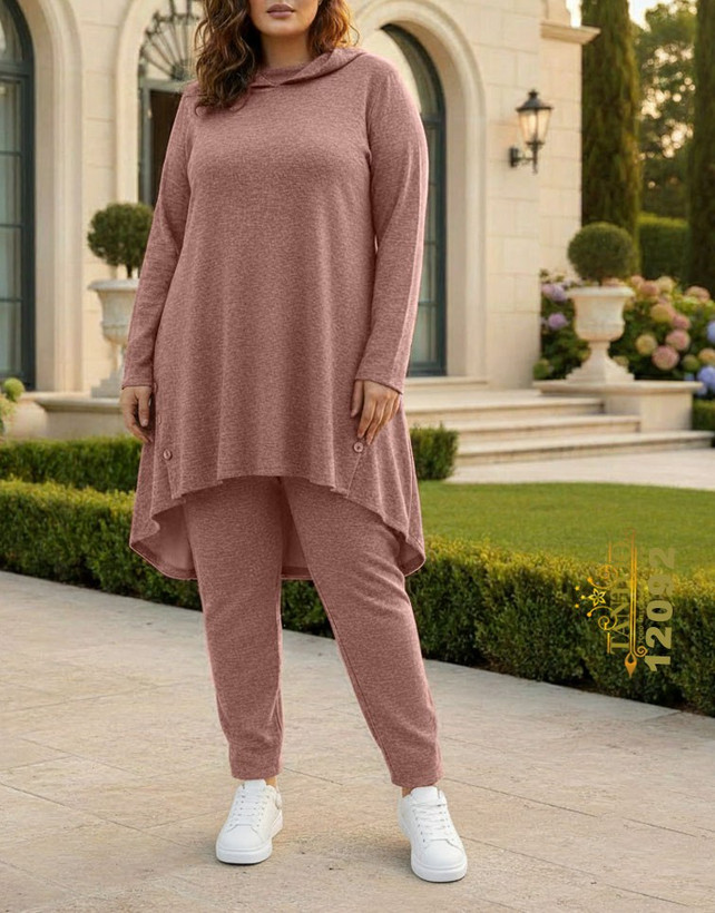 ست مانتو شلوار زنانه اسپرت پاییزی سایز بزرگ کد ۱۲۰۹۲