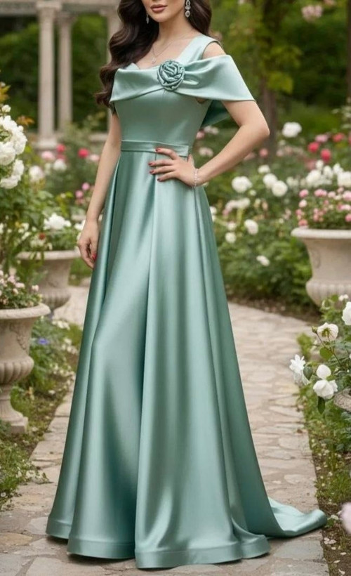 لباس مجلسی و شب ماکسی مدل دنیز ساتن