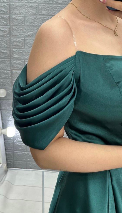 پیراهن مجلسی زنانه و شب ماکسی مدل فلور ساتن