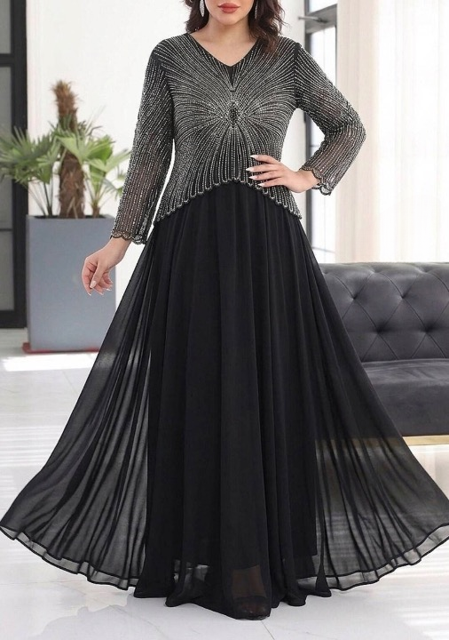 پیراهن مجلسی زنانه و شب ماکسی مدل ملیکا سایز بزرگ