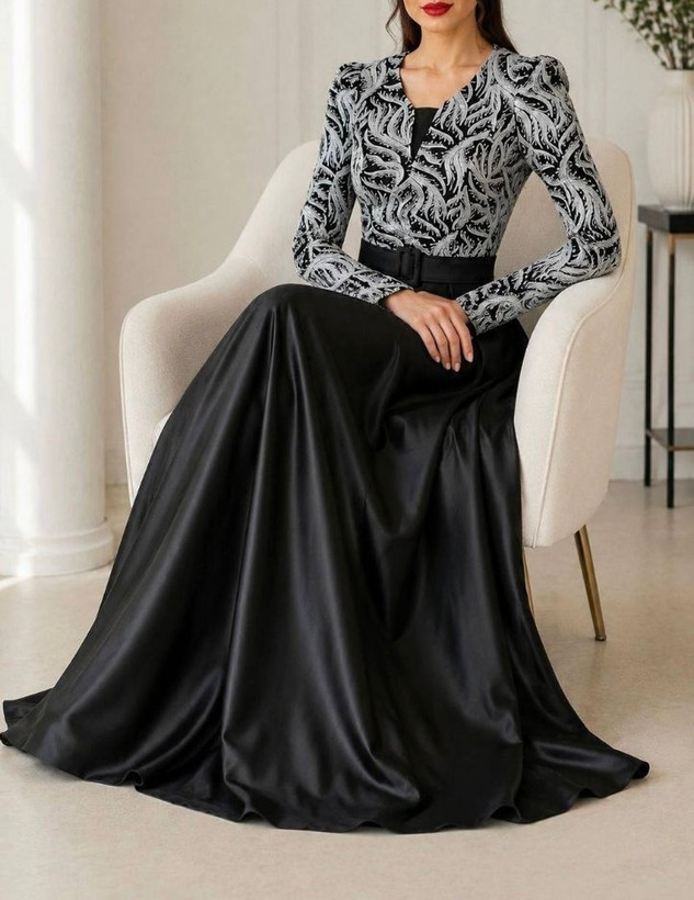 پیراهن مجلسی زنانه و شب ماکسی مدل دلوین