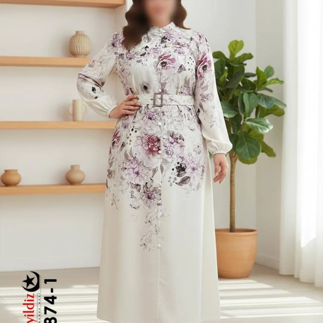پیراهن بلند مجلسی بیگ سایز آی یلدیز57