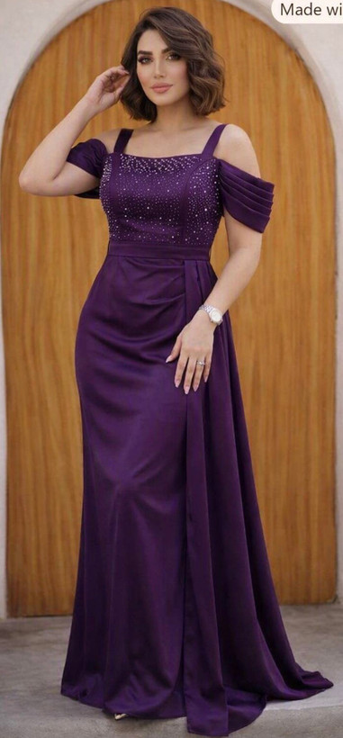 پیراهن مجلسی زنانه و شب ماکسی مدل صدف ساتن