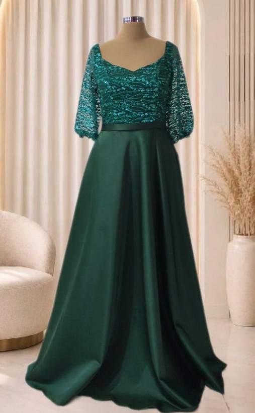 پیراهن مجلسی زنانه و شب ماکسی مدل گیسوم سایز بزرگ