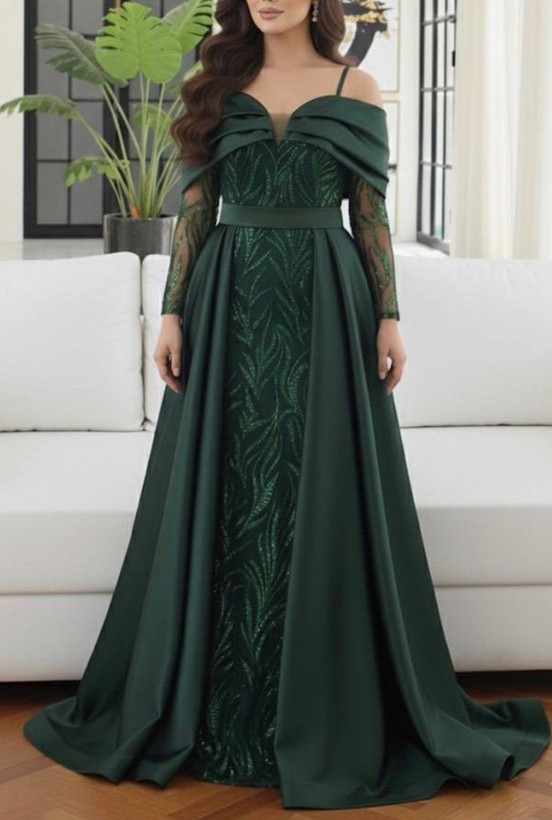 پیراهن مجلسی زنانه و شب ماکسی مدل دو دامنه گلرخ